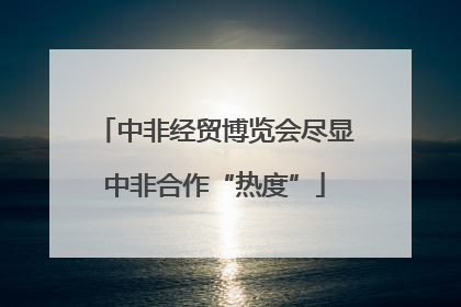 中非经贸博览会尽显中非合作“热度”