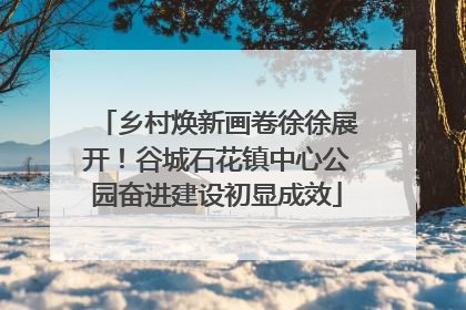 乡村焕新画卷徐徐展开！谷城石花镇中心公园奋进建设初显成效