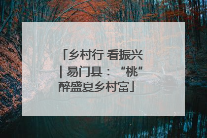 乡村行 看振兴｜易门县：“桃”醉盛夏乡村富