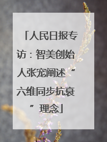 人民日报专访：智美创始人张宠阐述“六维同步抗衰”理念