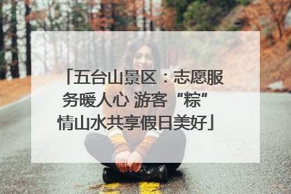 五台山景区：志愿服务暖人心 游客“粽”情山水共享假日美好