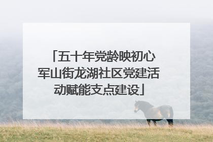 五十年党龄映初心 军山街龙湖社区党建活动赋能支点建设