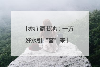 亦庄调节池：一方好水引“客”来
