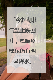 今起湖北气温止跌回升，恩施及鄂东仍有明显降水