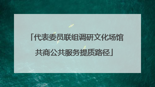 代表委员联组调研文化场馆 共商公共服务提质路径