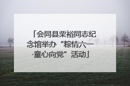 会同县粟裕同志纪念馆举办“粽情六一·童心向党”活动