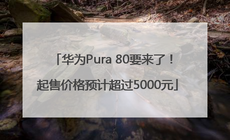 华为Pura 80要来了！起售价格预计超过5000元