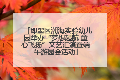 即墨区潮海实验幼儿园举办“梦想起航 童心飞扬”文艺汇演暨端午游园会活动