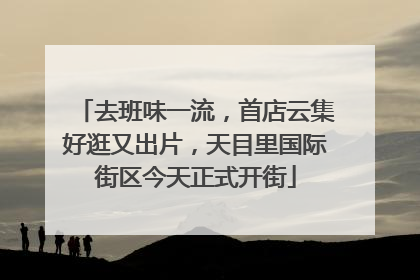 去班味一流，首店云集好逛又出片，天目里国际街区今天正式开街