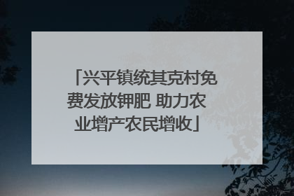 兴平镇统其克村免费发放钾肥 助力农业增产农民增收