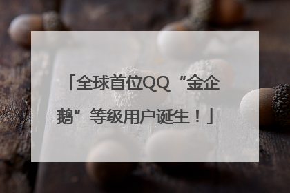 全球首位QQ“金企鹅”等级用户诞生！
