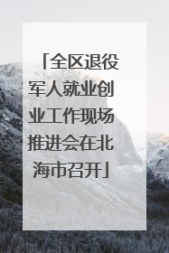 全区退役军人就业创业工作现场推进会在北海市召开