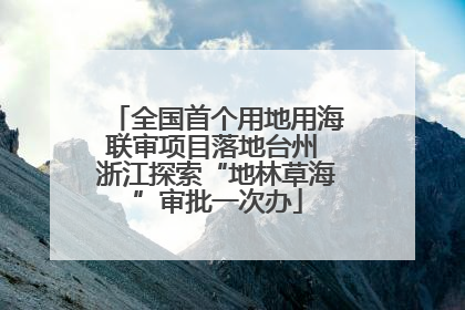 全国首个用地用海联审项目落地台州 浙江探索“地林草海”审批一次办