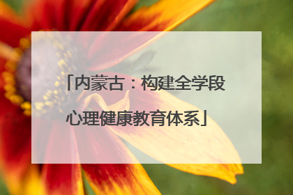 内蒙古：构建全学段心理健康教育体系