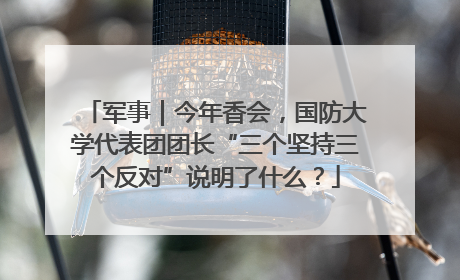 军事｜今年香会，国防大学代表团团长“三个坚持三个反对”说明了什么？