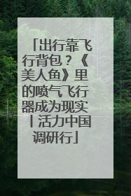 出行靠飞行背包？《美人鱼》里的喷气飞行器成为现实丨活力中国调研行