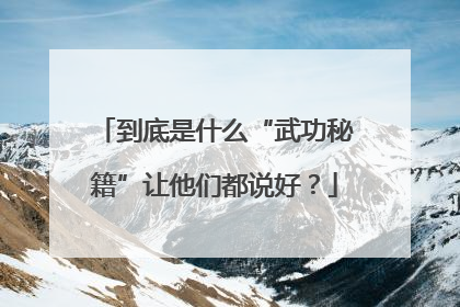 到底是什么“武功秘籍”让他们都说好？