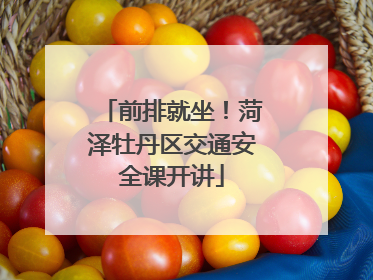 前排就坐！菏泽牡丹区交通安全课开讲