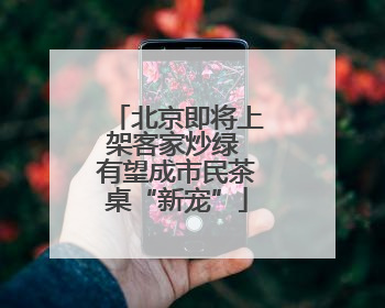 北京即将上架客家炒绿 有望成市民茶桌“新宠”