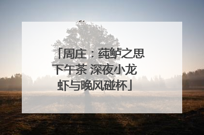 周庄：莼鲈之思下午茶 深夜小龙虾与晚风碰杯