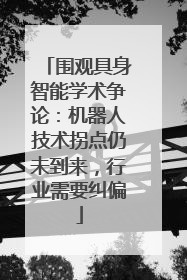 围观具身智能学术争论：机器人技术拐点仍未到来，行业需要纠偏