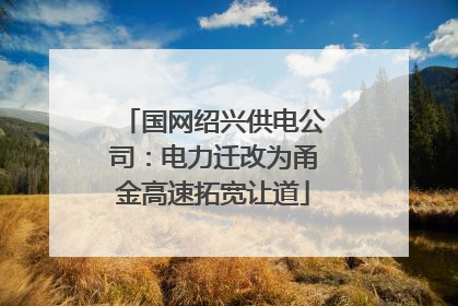 国网绍兴供电公司：电力迁改为甬金高速拓宽让道