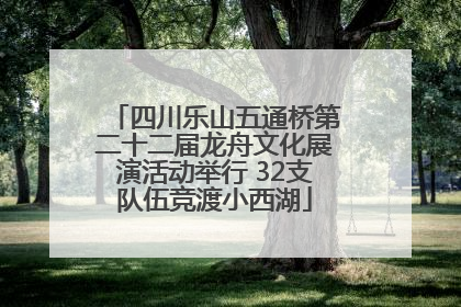 四川乐山五通桥第二十二届龙舟文化展演活动举行 32支队伍竞渡小西湖