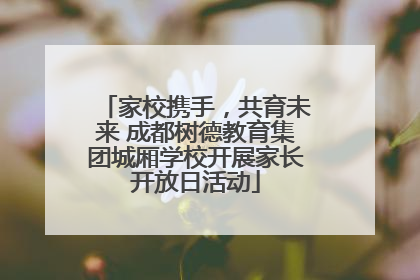 家校携手，共育未来 成都树德教育集团城厢学校开展家长开放日活动