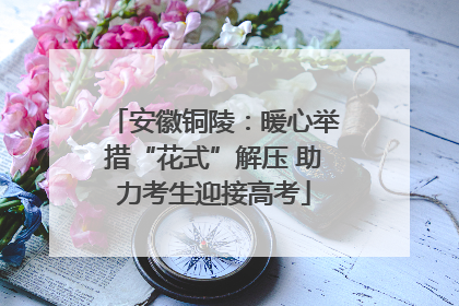 安徽铜陵：暖心举措“花式”解压 助力考生迎接高考