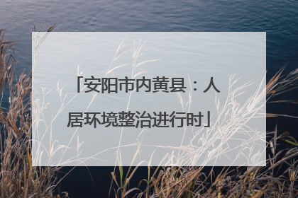 安阳市内黄县：人居环境整治进行时