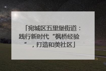 宛城区五里堡街道：践行新时代“枫桥经验”，打造和美社区