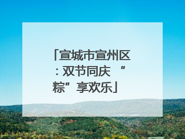 宣城市宣州区：双节同庆 “粽”享欢乐
