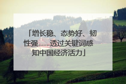 增长稳、态势好、韧性强……透过关键词感知中国经济活力