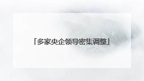 多家央企领导密集调整
