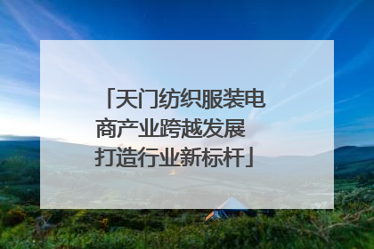 天门纺织服装电商产业跨越发展 打造行业新标杆