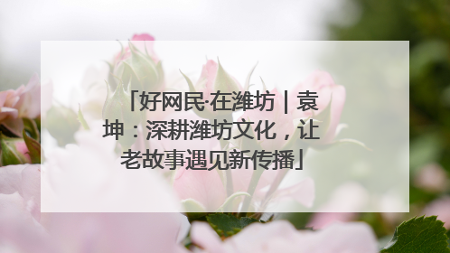 好网民·在潍坊｜袁坤：深耕潍坊文化，让老故事遇见新传播