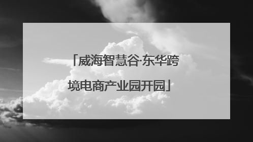 威海智慧谷·东华跨境电商产业园开园