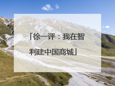 徐一评：我在智利建中国商城