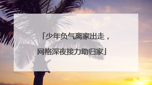 少年负气离家出走，网格深夜接力助归家