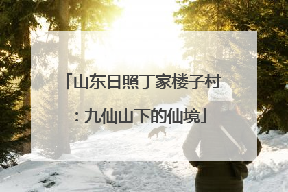 山东日照丁家楼子村：九仙山下的仙境