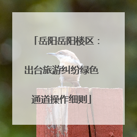 岳阳岳阳楼区：出台旅游纠纷绿色通道操作细则