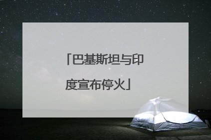 巴基斯坦与印度宣布停火