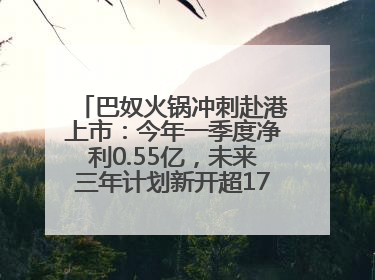 巴奴火锅冲刺赴港上市：今年一季度净利0.55亿，未来三年计划新开超170家门店