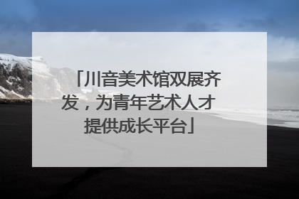 川音美术馆双展齐发，为青年艺术人才提供成长平台