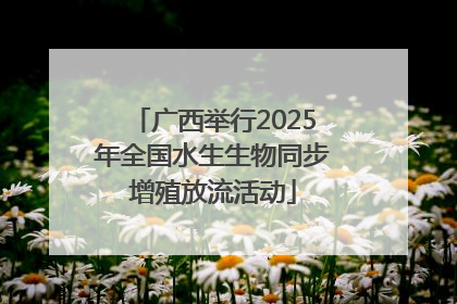 广西举行2025年全国水生生物同步增殖放流活动