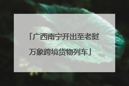 广西南宁开出至老挝万象跨境货物列车