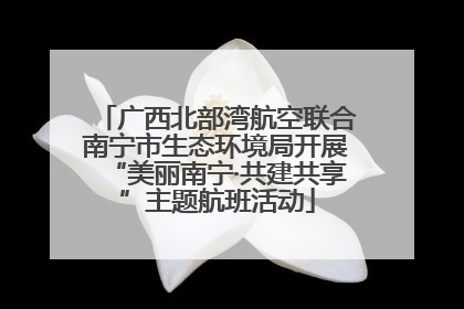 广西北部湾航空联合南宁市生态环境局开展“美丽南宁·共建共享”主题航班活动