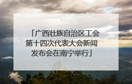 广西壮族自治区工会第十四次代表大会新闻发布会在南宁举行