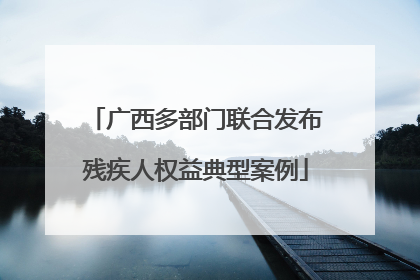 广西多部门联合发布残疾人权益典型案例