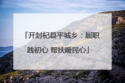 开封杞县平城乡：履职践初心 帮扶暖民心